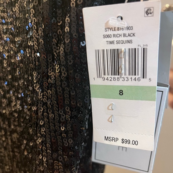 1.STATE Rich Black Sequined Mini Dress. Size 8 - Picture 7 of 7